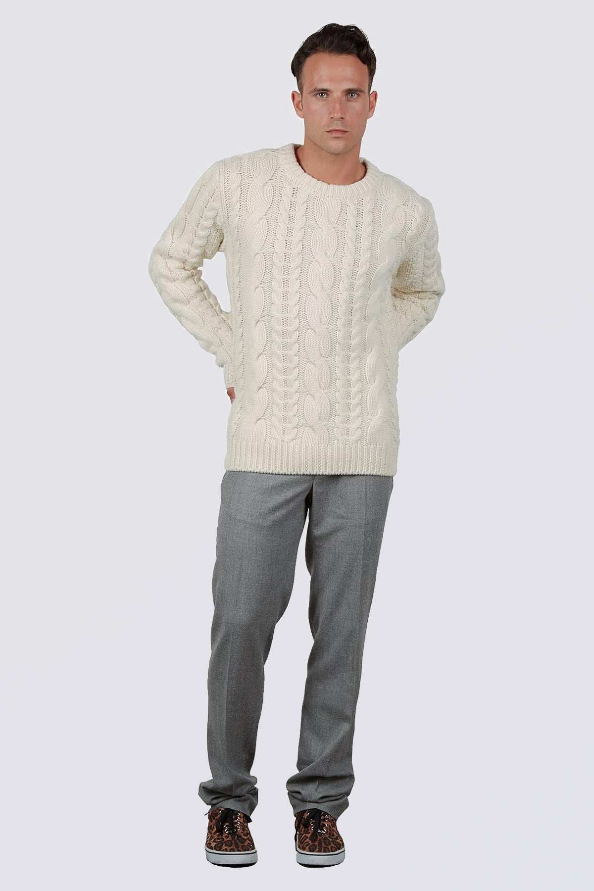 Pullover mit Rundhalsausschnitt – Herren, Herbst/Winter – Wolle und Kaschmir – 100 % Made in Italy | Brunella Gori