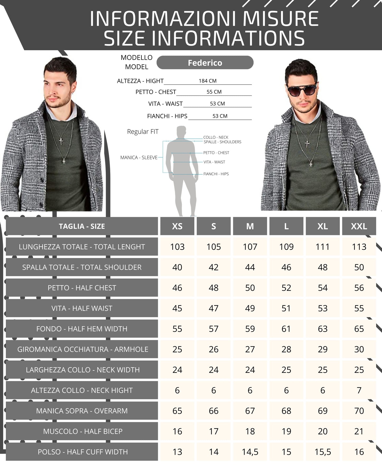 Manteau - Homme, Automne/Hiver - 100% Laine Extrafine - 100% Made in Italy | Brunella Gori