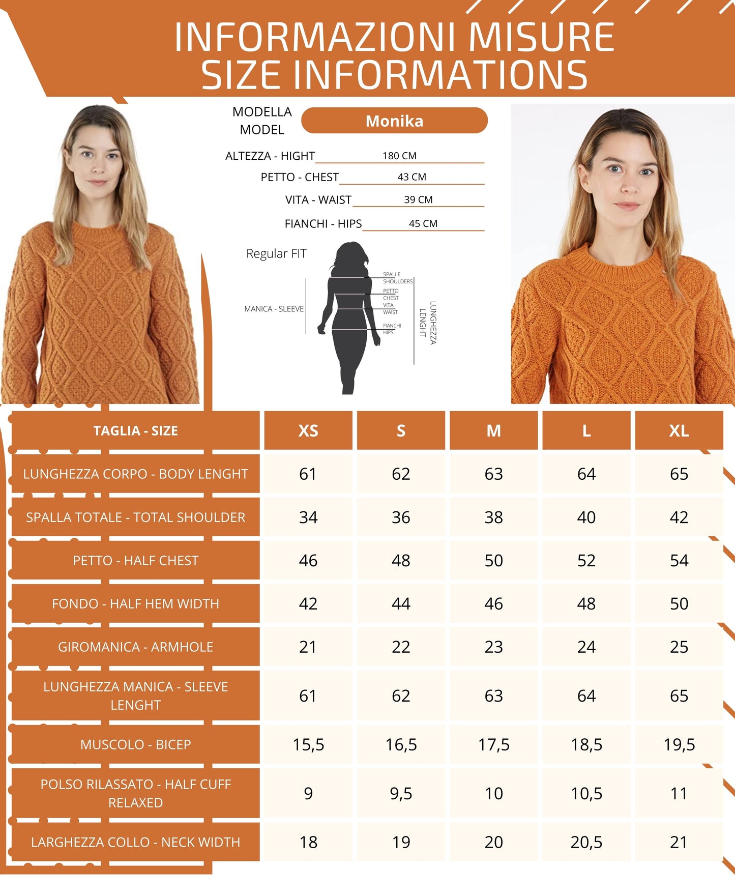 Rundhalspullover – Damen, Herbst/Winter – aus Wolle – 100 % Made in Italy | Brunella Gori