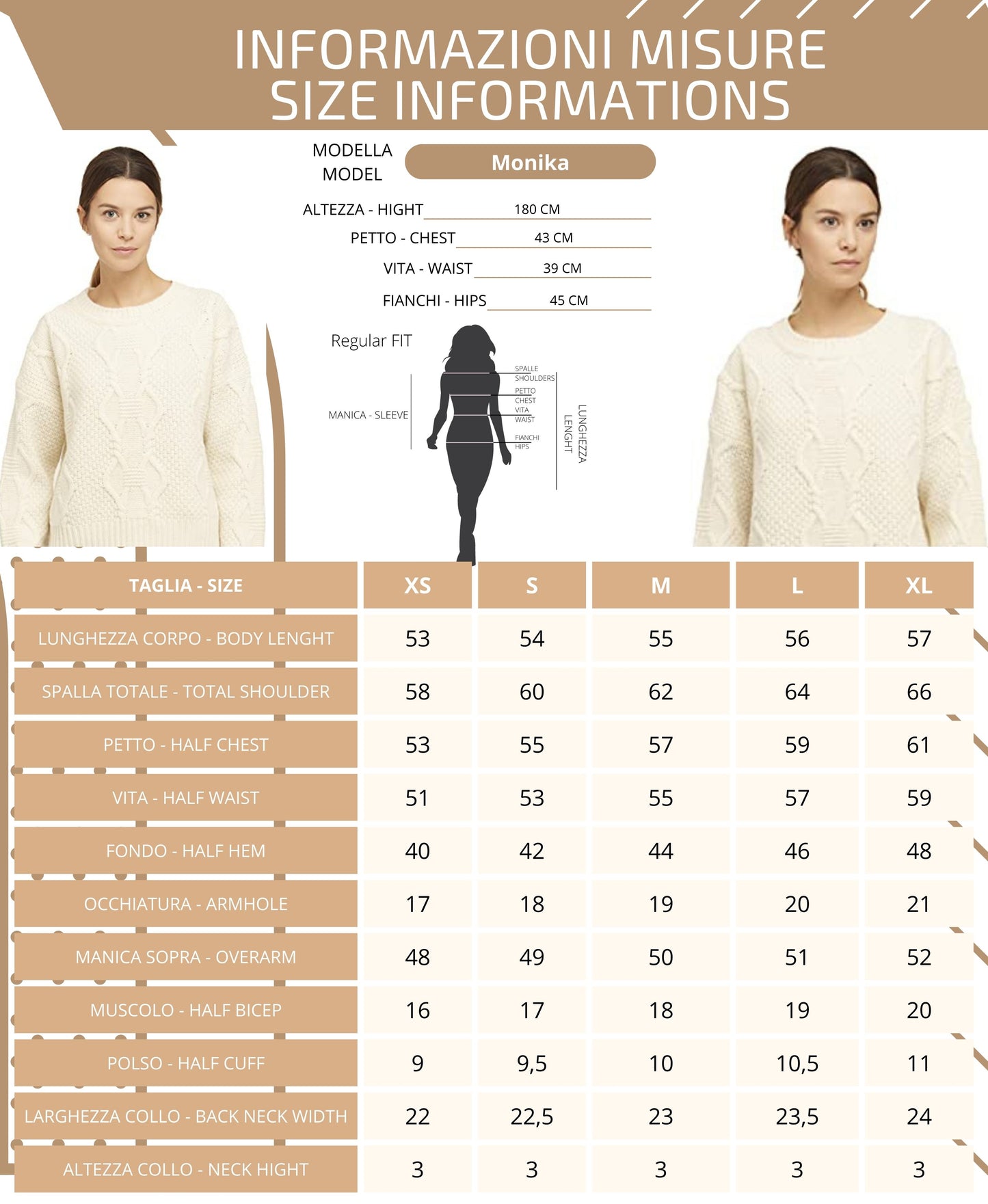 Pullover mit Rundhalsausschnitt – Damen, Herbst/Winter – 100 % extrafeine Schurwolle | Brunella Gori