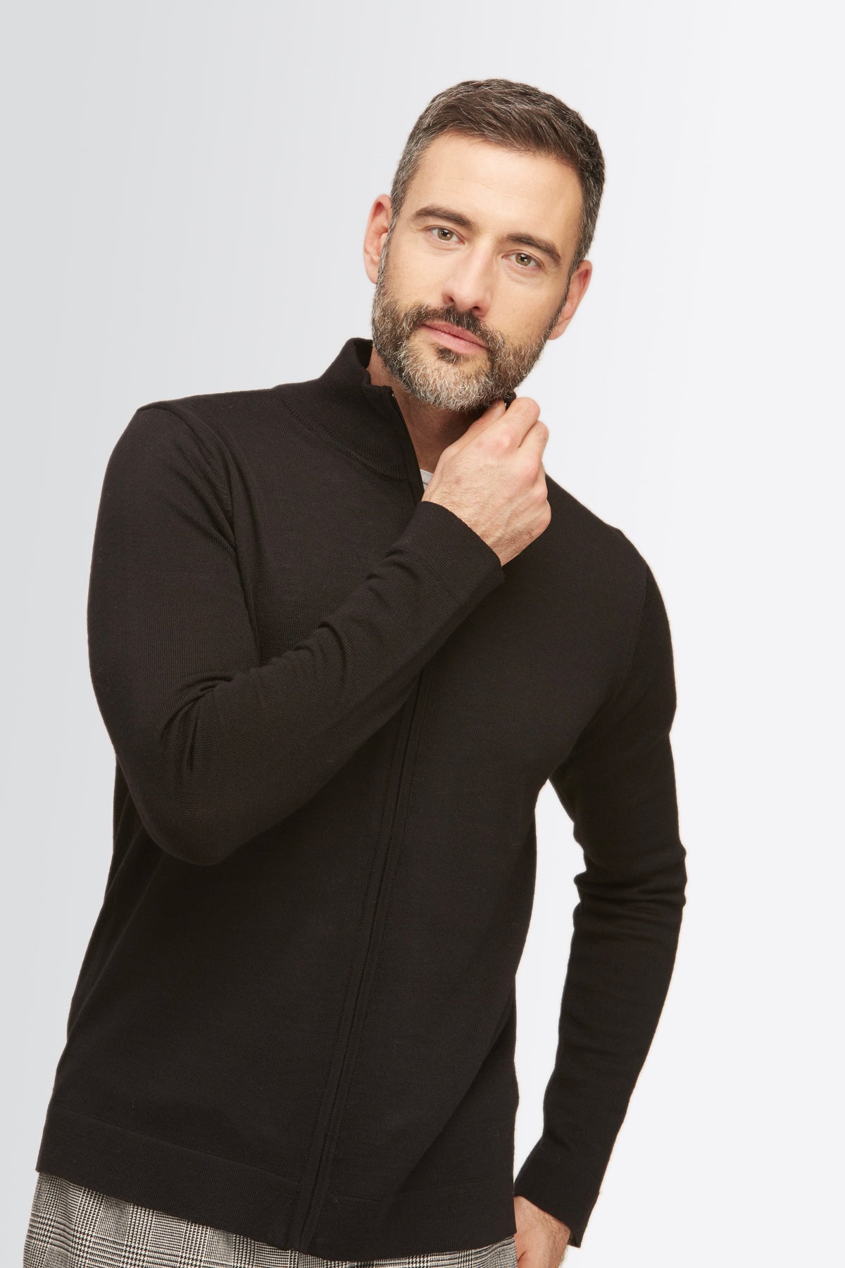 Cardigan tricoté long zippé automne/hiver pour homme | Brunella Gori