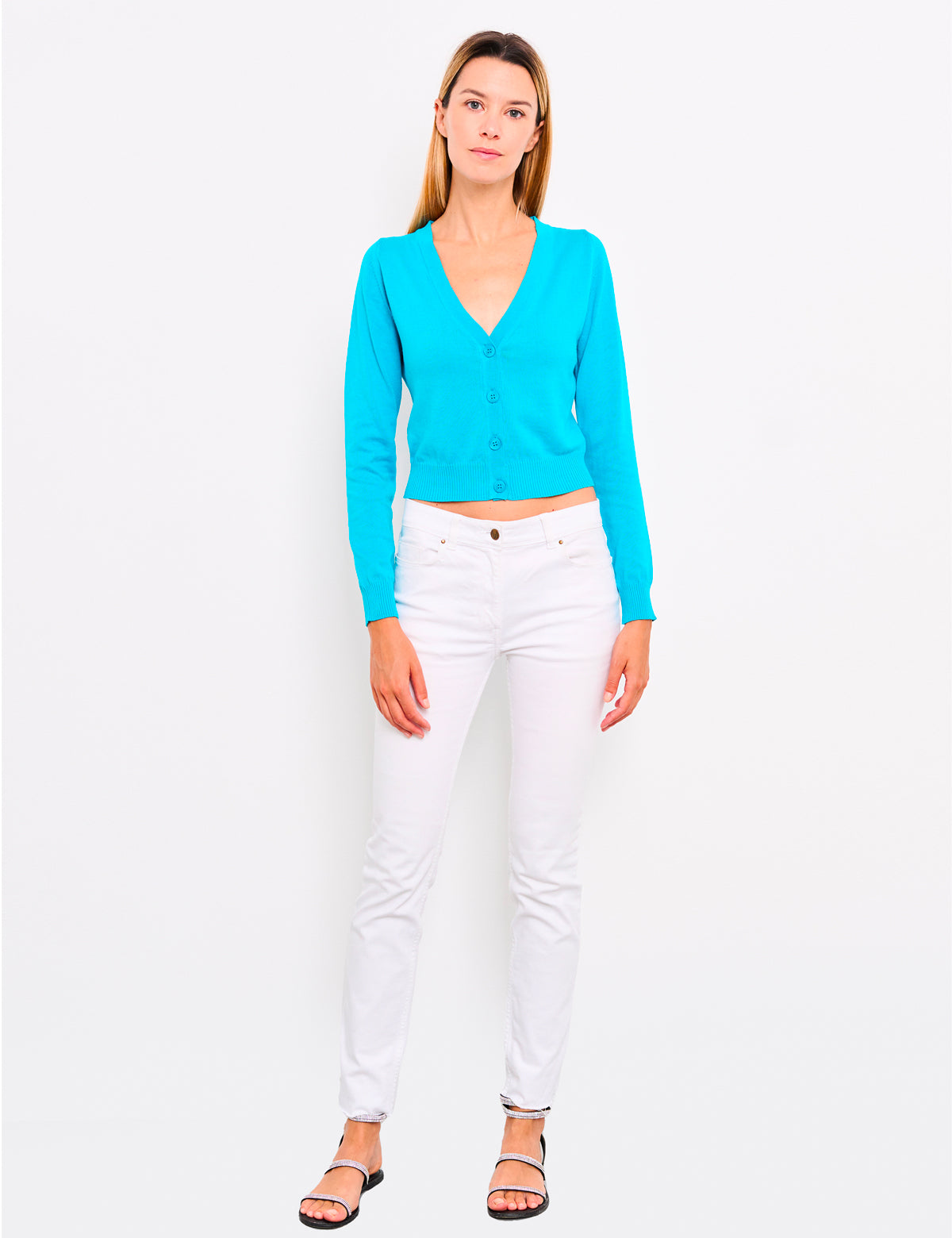 Frühlings-/Sommer-Cardigan-Pullover – für Damen, aus 100 % Baumwolle | Brunella Gori