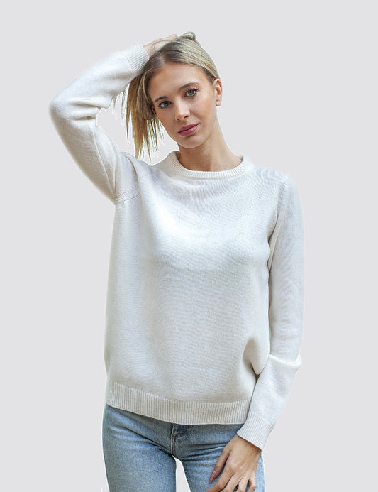 Klassischer Pullover mit Rundhalsausschnitt – Damen, Herbst/Winter – 100 % Wolle – 100 % Made in Italy | Brunella Gori