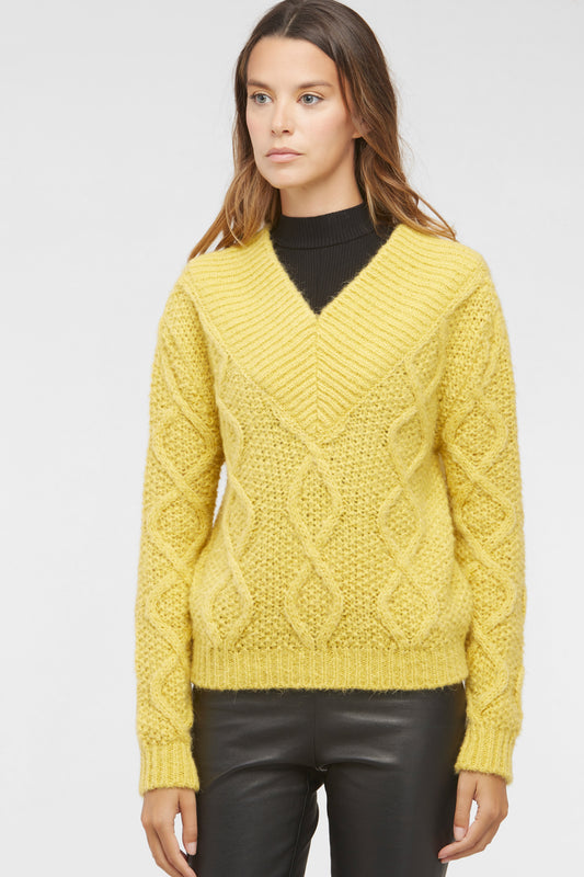Herbst/Winter Damen-Pullover mit doppeltem V-Ausschnitt | Brunella Gori